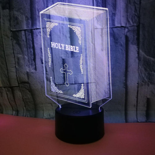 Optical Illusion 3D Book Night Light 16 Colors Cha V1263-JX-2125