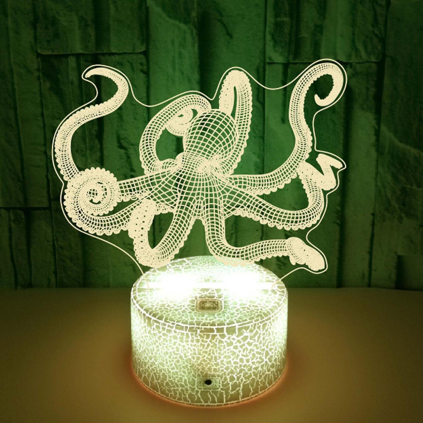 Optical Illusion 3D Squid Night Light 16 Colors Ch V1263-JX-2126