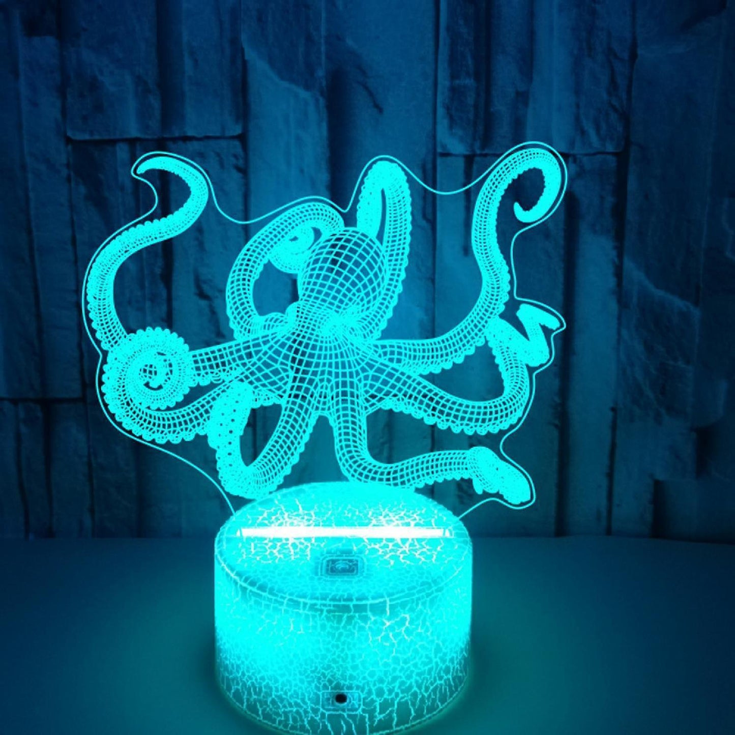 Optical Illusion 3D Squid Night Light 16 Colors Ch V1263-JX-2126
