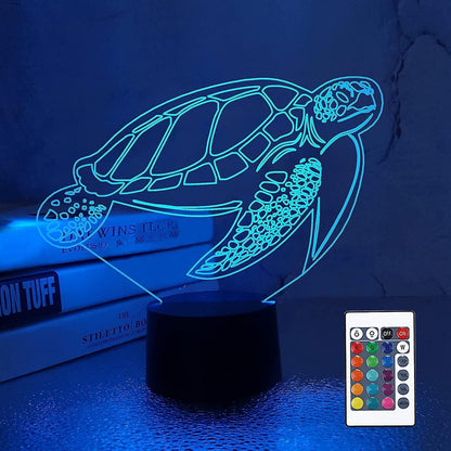 3D Turtle Night Light Optical Illusion Lamp with 1 V1263-JX-2127