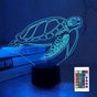 3D Turtle Night Light Optical Illusion Lamp with 1 V1263-JX-2127