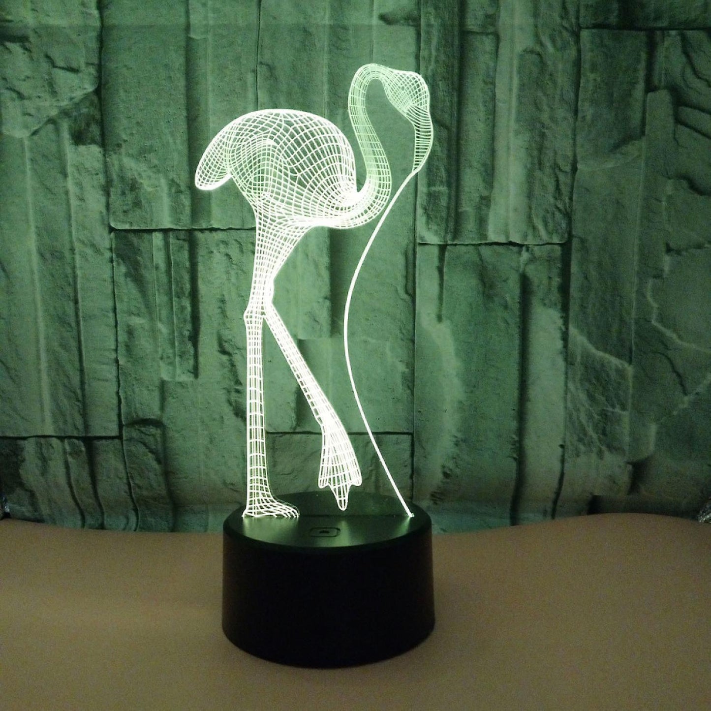 Optical Illusion 3D Flamingos Night Light 16 Color V1263-JX-2128