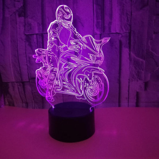 Dirt Bike Gifts for Boys, Motocross 3D Night Light Illusion V1263-JX-2129