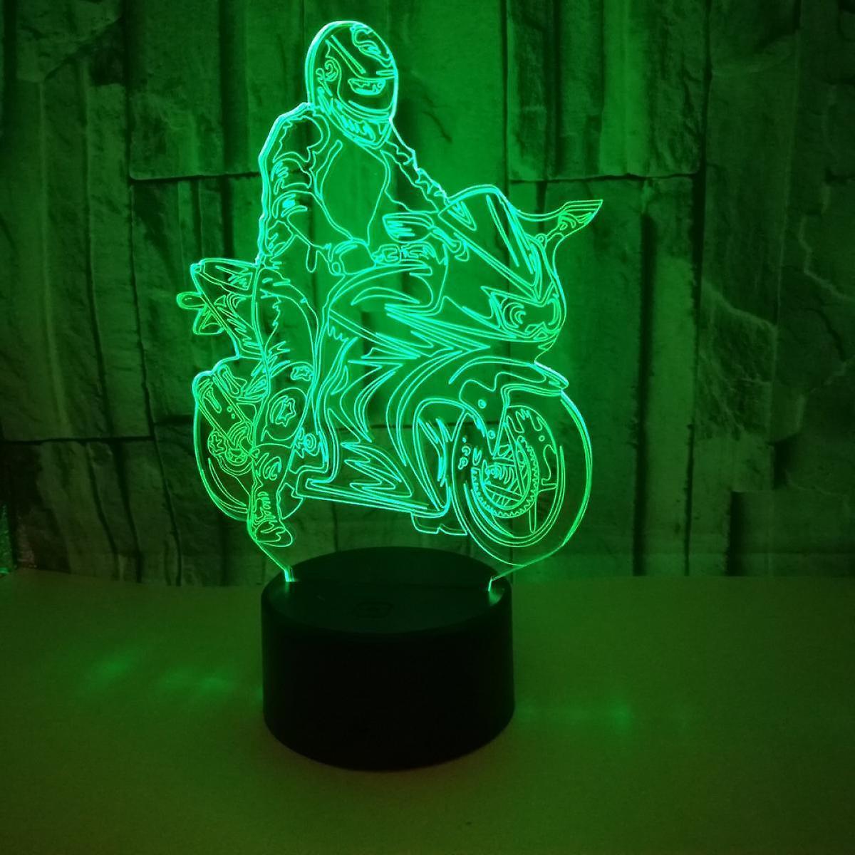 Dirt Bike Gifts for Boys, Motocross 3D Night Light Illusion V1263-JX-2129