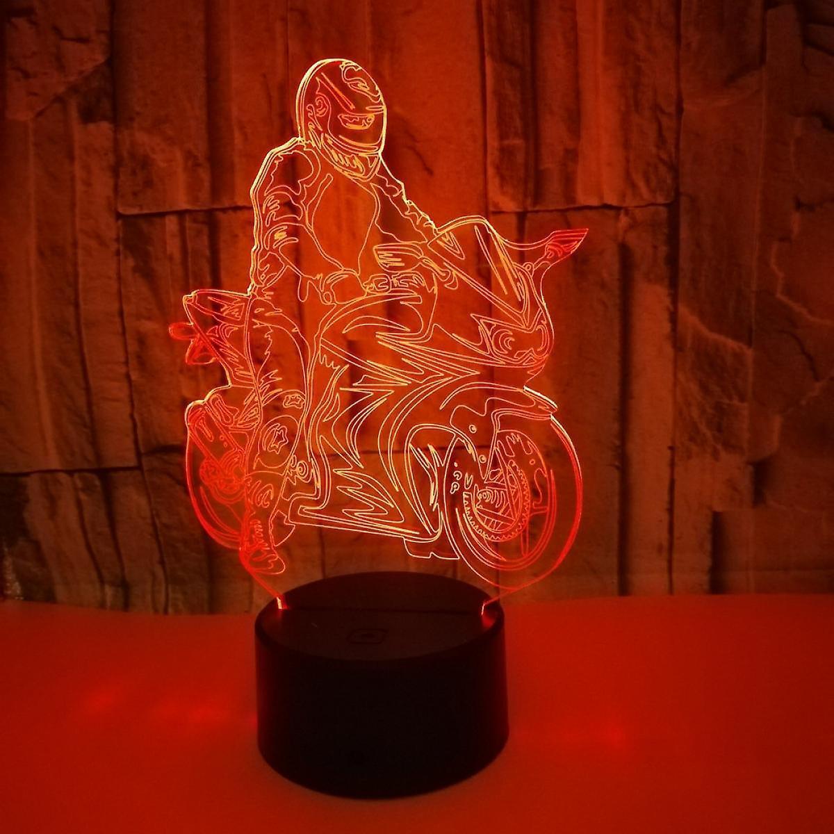 Dirt Bike Gifts for Boys, Motocross 3D Night Light Illusion V1263-JX-2129