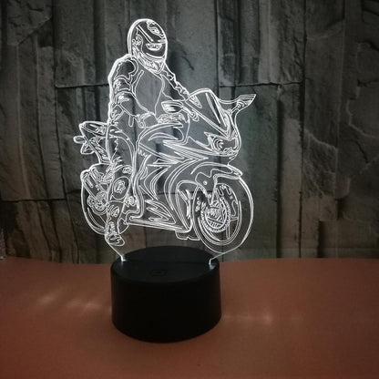 Dirt Bike Gifts for Boys, Motocross 3D Night Light Illusion V1263-JX-2129