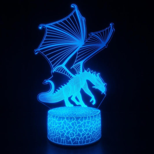 3D Dragon Lamp Night Light 3D Illusion lamp 16 Color V1263-JX-2136