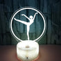 JUSCH Ballerina Night Light Colorful 3D Light with Touch Remote Control Desk Lamp 3D LED Illusion Light V1263-JX-2137