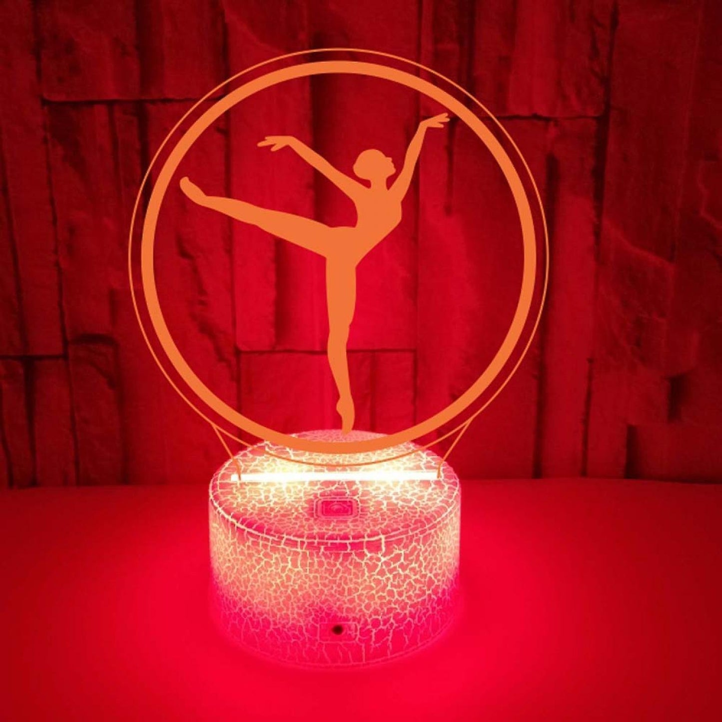 JUSCH Ballerina Night Light Colorful 3D Light with Touch Remote Control Desk Lamp 3D LED Illusion Light V1263-JX-2137