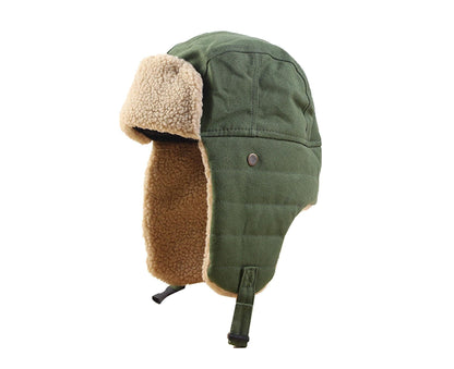 Bomber Hats Windproof Warm Keeping Thickened Cycling Skiing Ear Flap Snow Hats for Winter-Green V1263-JX-214