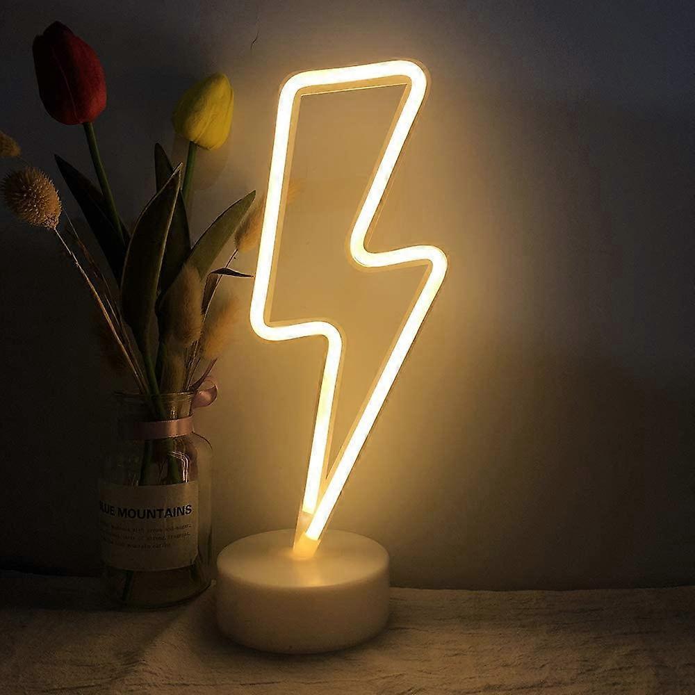 Led Lightning Bolt Neon Light Signs, Warm White Lightning Bolt Shape babies babies Night Light Wall Sign V1263-JX-2142
