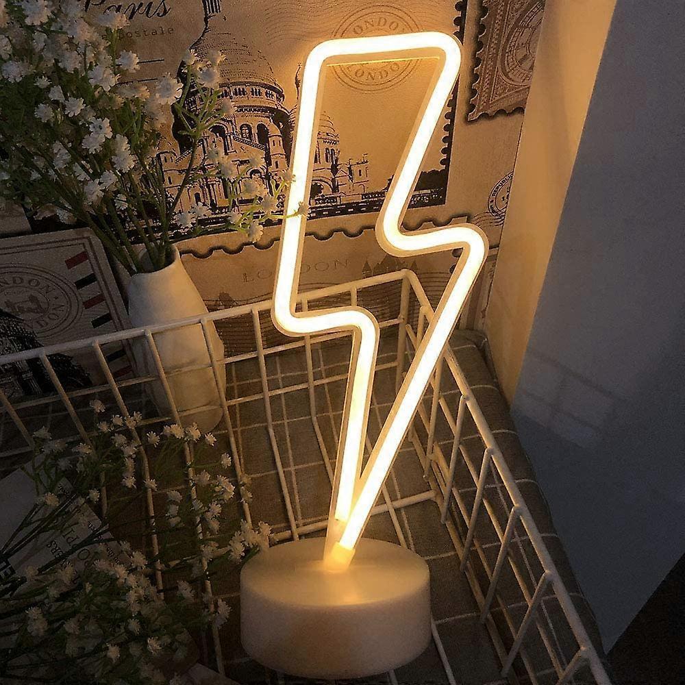 Led Lightning Bolt Neon Light Signs, Warm White Lightning Bolt Shape babies babies Night Light Wall Sign V1263-JX-2142