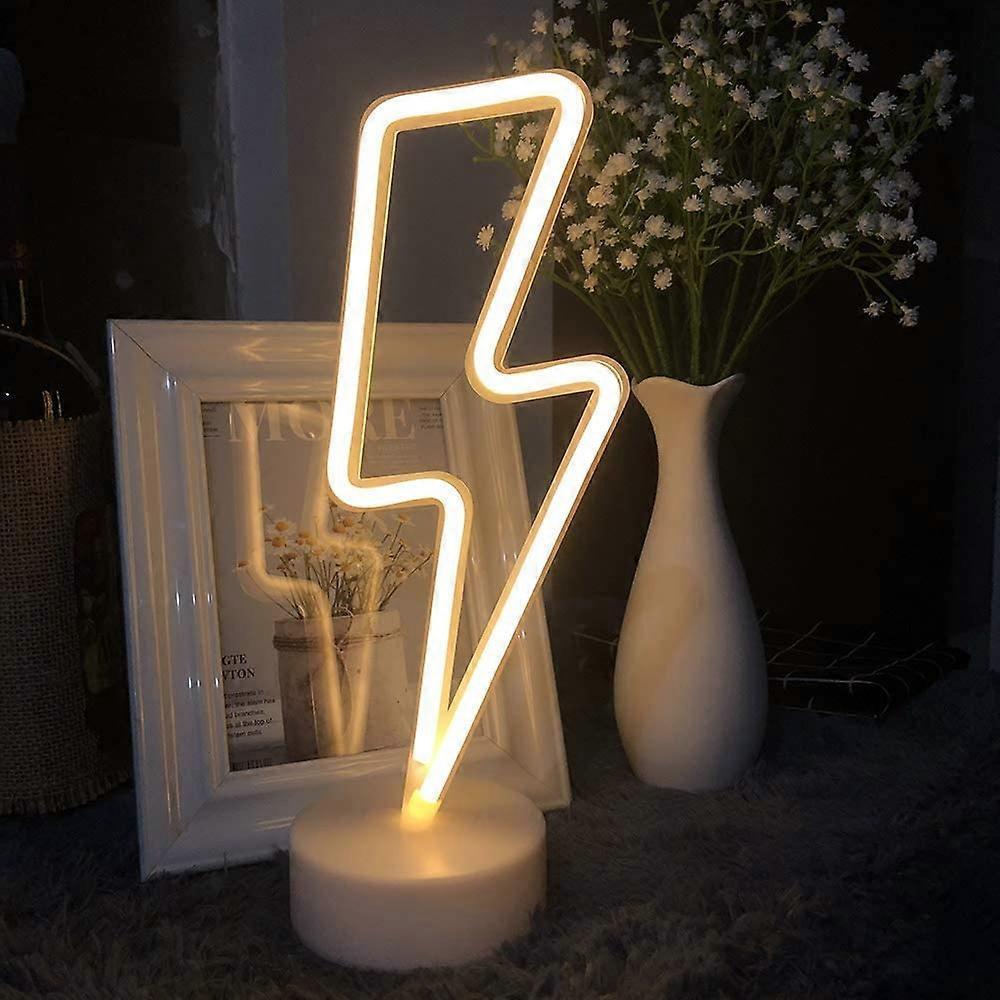 Led Lightning Bolt Neon Light Signs, Warm White Lightning Bolt Shape babies babies Night Light Wall Sign V1263-JX-2142