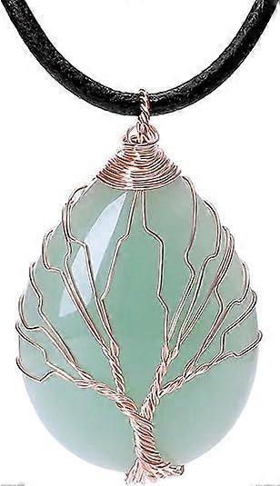 7 Chakra Gemstone Healing Crystals Necklace Copper Wire Wrapped Natural Gemstone Necklace Unisex Hippie V1263-JX-2150