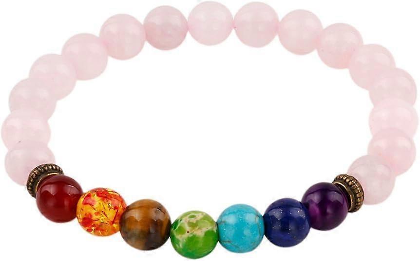 8mm Round Stone Bracelet for Unisex, Healing Crystal Reiki Stretch Wristband 7" Strand V1263-JX-2152