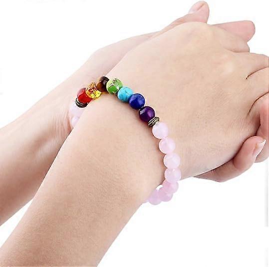 8mm Round Stone Bracelet for Unisex, Healing Crystal Reiki Stretch Wristband 7" Strand V1263-JX-2152