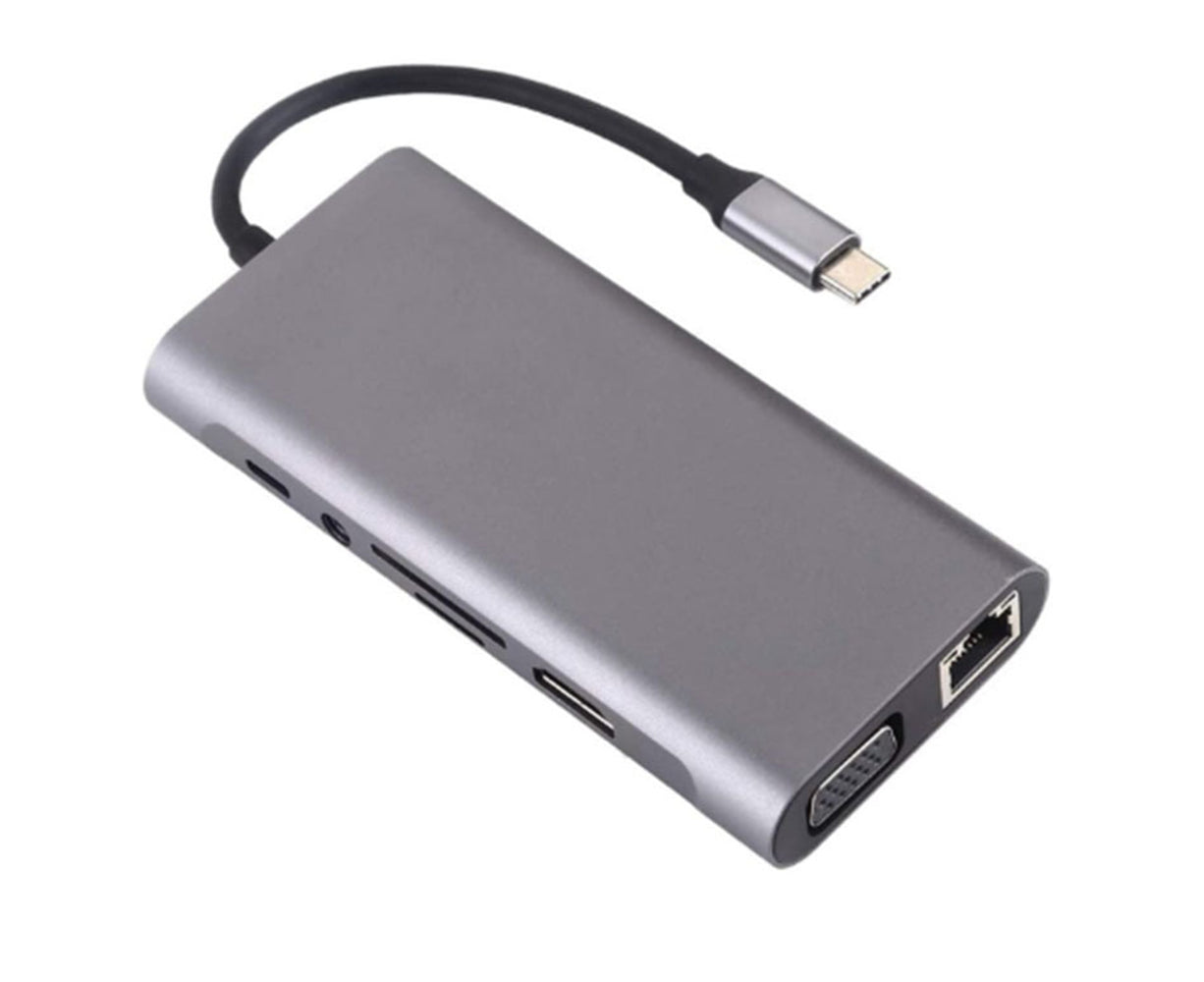 Type-c Docking Station 11 In One with Hdmi Network Card Multi-in-one Converter Usb Hub Expansion Dock for V1263-JX-217