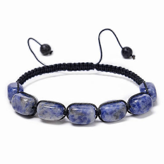 Healing Crystal Bead Bracelet Women Natural Gemstones Yoga Reiki Chakras Stone Beads Anxiety Braided Bracelet V1263-JX-2193