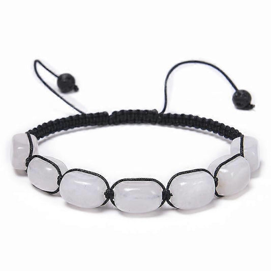 Healing Crystal Bead Bracelet Women Natural Gemstones Yoga Reiki Chakras Stone Beads Anxiety Braided Bracelet V1263-JX-2194