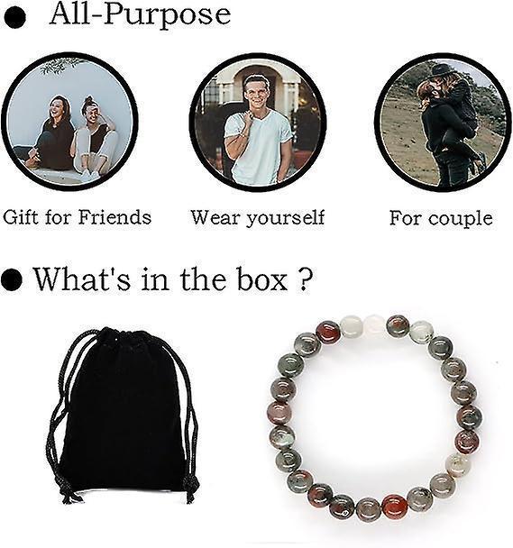 Men Women 8mm Natural Stone Bead Stretch Bracelet Healing Crystal Gemstone Beaded Bracelets V1263-JX-2213