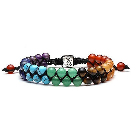 Top Plaza Bead Chakra Bracelet 7 Chakras Healing Crystals Bracelet Yoga Stone Beads Bracelets Meditation V1263-JX-2230