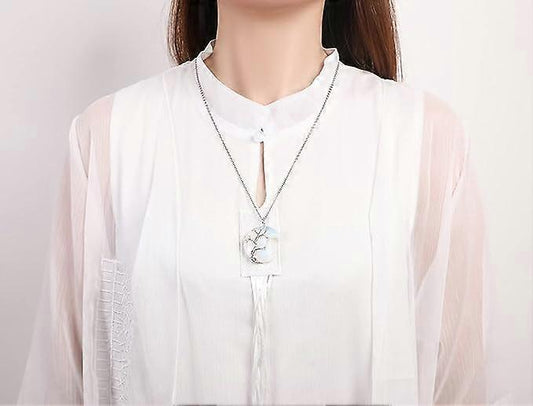 Tree of Life Wire Wrapped Crescent Moon Pendant Necklace Reiki Healing Crystal Stone Necklaces Natural V1263-JX-2231