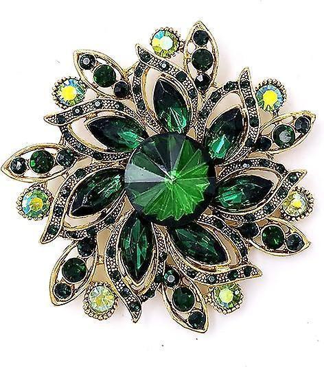 Vintage Women's Austrian Crystal Elegant Flower Brooch Wedding Broach Pin V1263-JX-2233