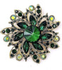 Vintage Women's Austrian Crystal Elegant Flower Brooch Wedding Broach Pin V1263-JX-2233