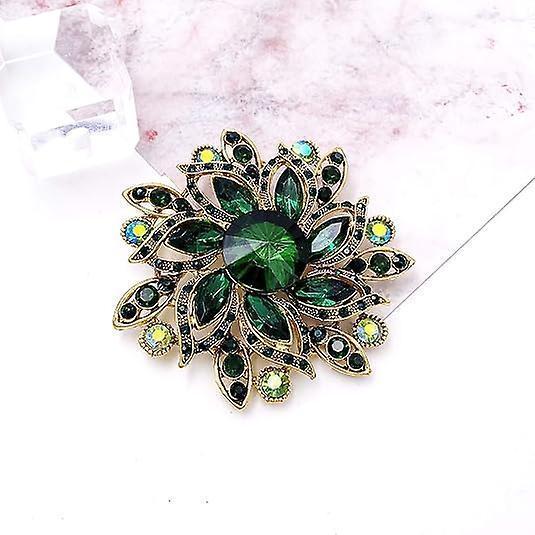 Vintage Women's Austrian Crystal Elegant Flower Brooch Wedding Broach Pin V1263-JX-2233