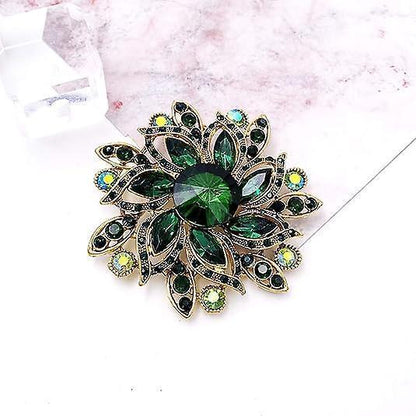 Vintage Women's Austrian Crystal Elegant Flower Brooch Wedding Broach Pin V1263-JX-2233