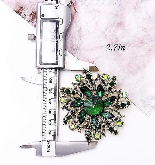 Vintage Women's Austrian Crystal Elegant Flower Brooch Wedding Broach Pin V1263-JX-2233