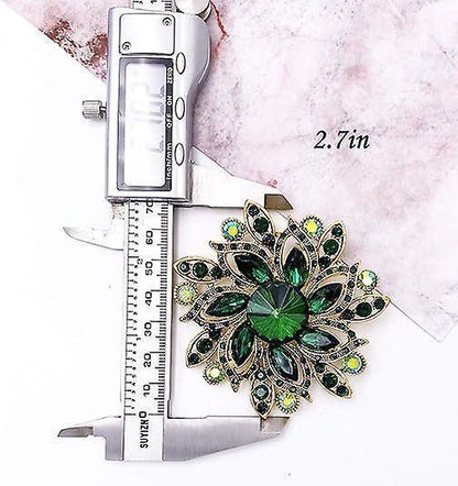 Vintage Women's Austrian Crystal Elegant Flower Brooch Wedding Broach Pin V1263-JX-2233