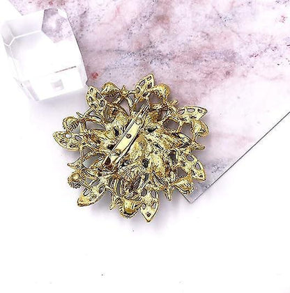 Vintage Women's Austrian Crystal Elegant Flower Brooch Wedding Broach Pin V1263-JX-2233