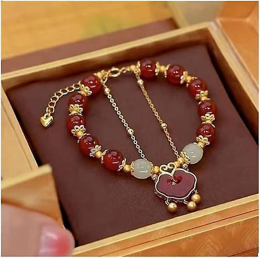 Year Of Rabbit Lucky Charm Hetian Jade Rabbit Bracelet Agate Crystal Bracelet Feng Shui Bracelet For Women - V1263-JX-2235