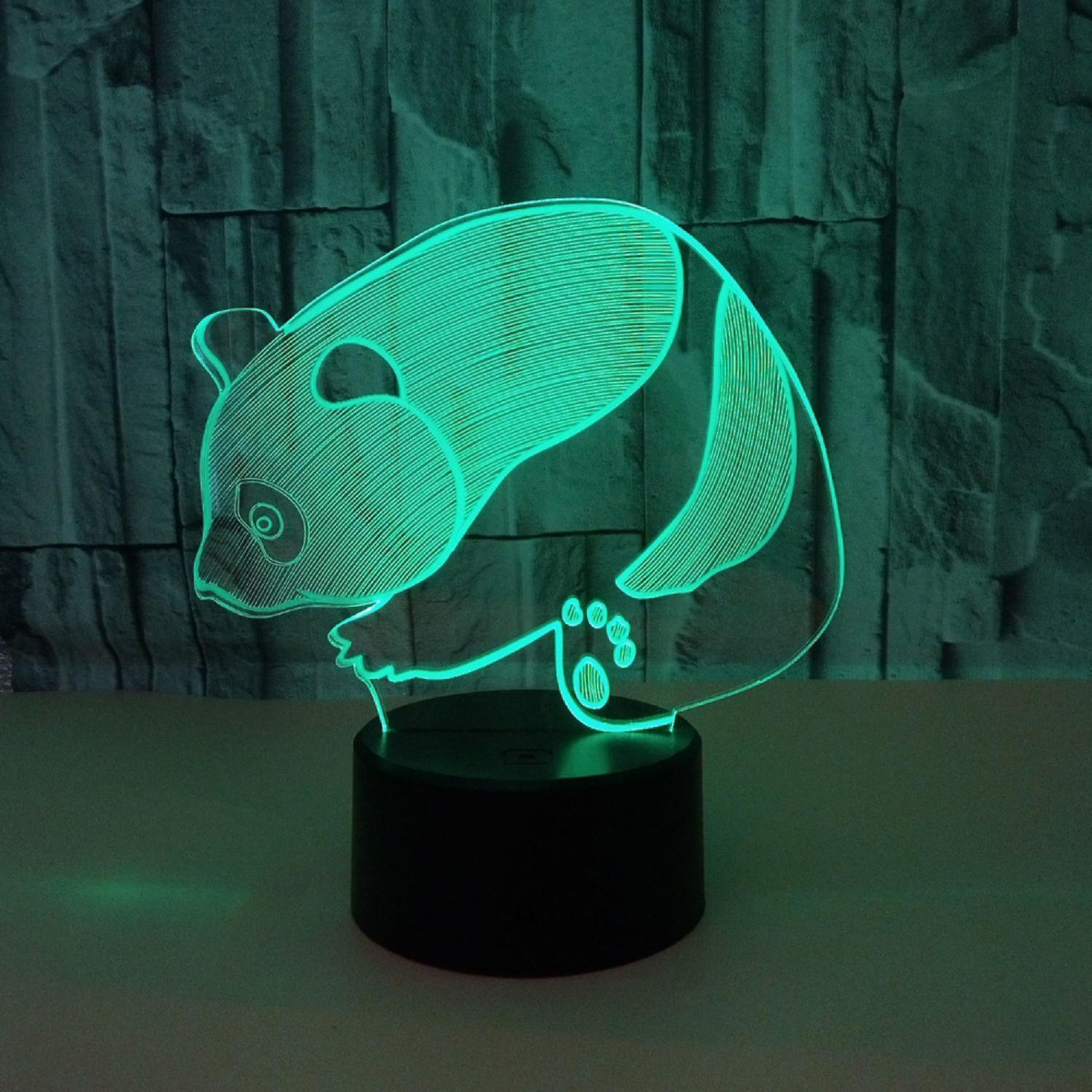 3D Illusion Lamp LED Panda Night Light Animal Toys V1263-JX-2237