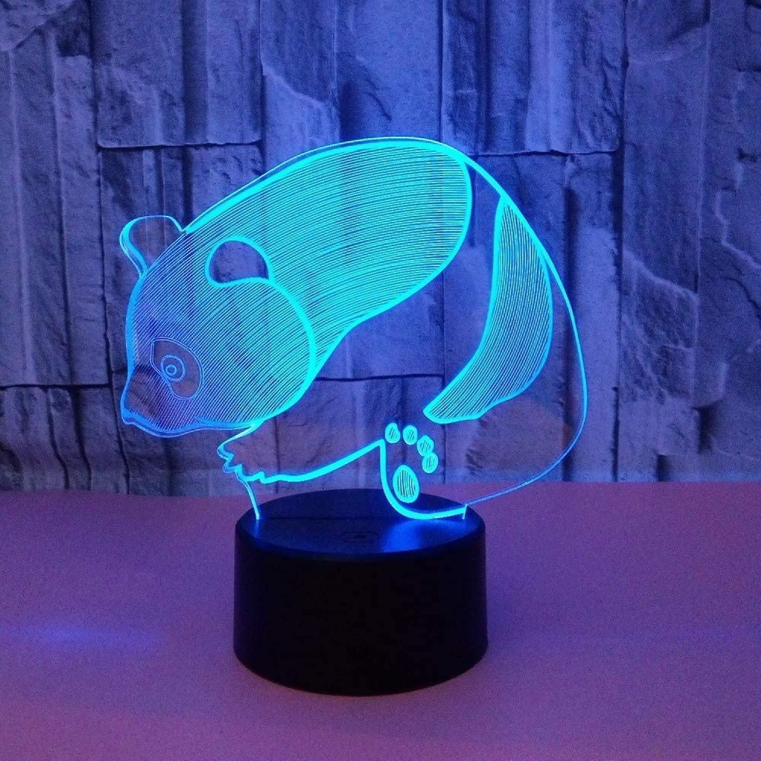 3D Illusion Lamp LED Panda Night Light Animal Toys V1263-JX-2237