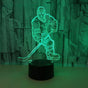 3D Night Lights Ice Hockey Athlete 3D Illusion Bed V1263-JX-2238