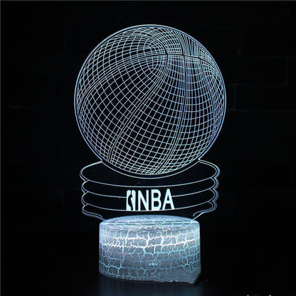 Basketball Night Light,3D Illusion Led Lamp 16 Colors Dimma V1263-JX-2239