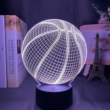 Basketball Night Light,3D Illusion Led Lamp 16 Colors Dimma V1263-JX-2239