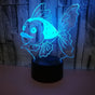 3D Fish Night Light Lamp Illusion Night Light 7 Color V1263-JX-2241