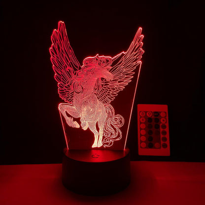 LED Night Light Unicorn Series 3D Illusion Lamp V1263-JX-2244