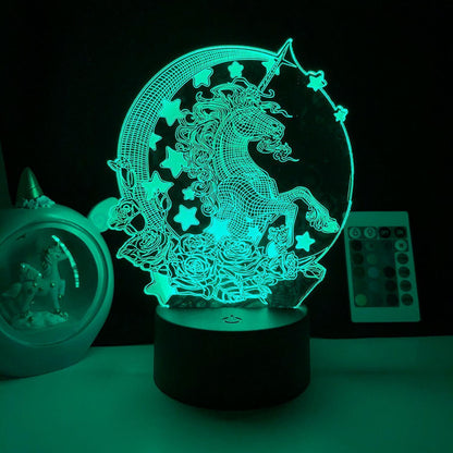 LED Night Light Unicorn Series 3D Illusion Lamp V1263-JX-2245