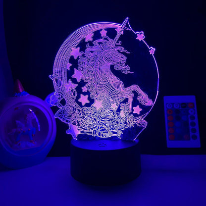 LED Night Light Unicorn Series 3D Illusion Lamp V1263-JX-2245