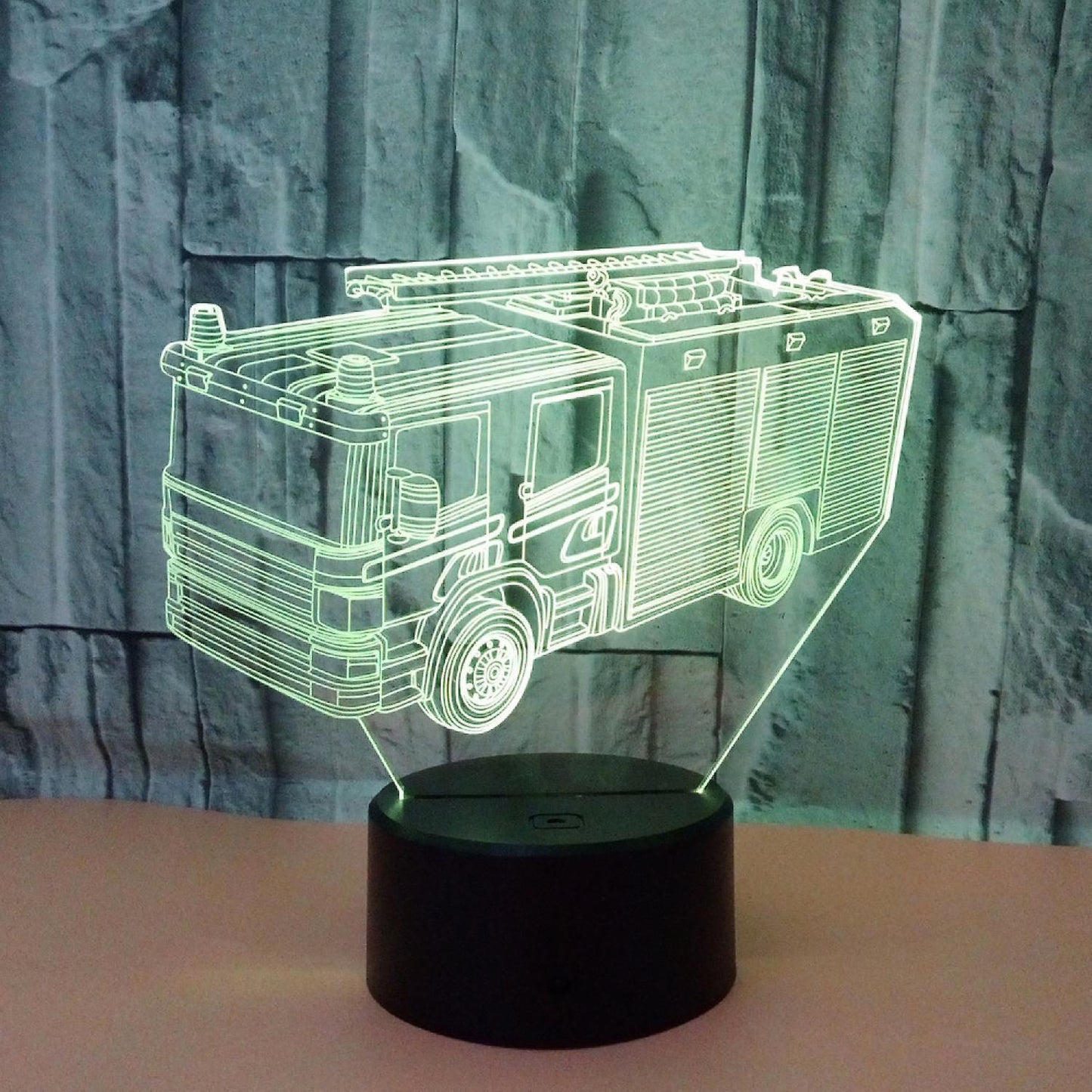 3D Night Light Fire Fighting Illusion Lamp with Re V1263-JX-2246