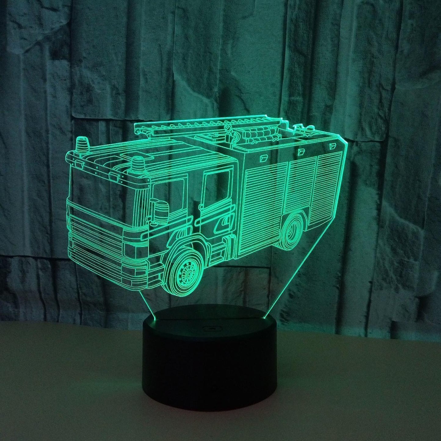 3D Night Light Fire Fighting Illusion Lamp with Re V1263-JX-2246
