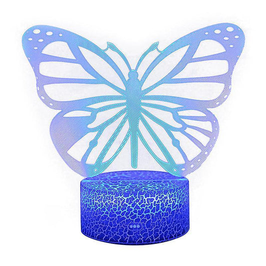 Butterfly Night Light, Birthday Gift For Girls 3D Illusion V1263-JX-2249