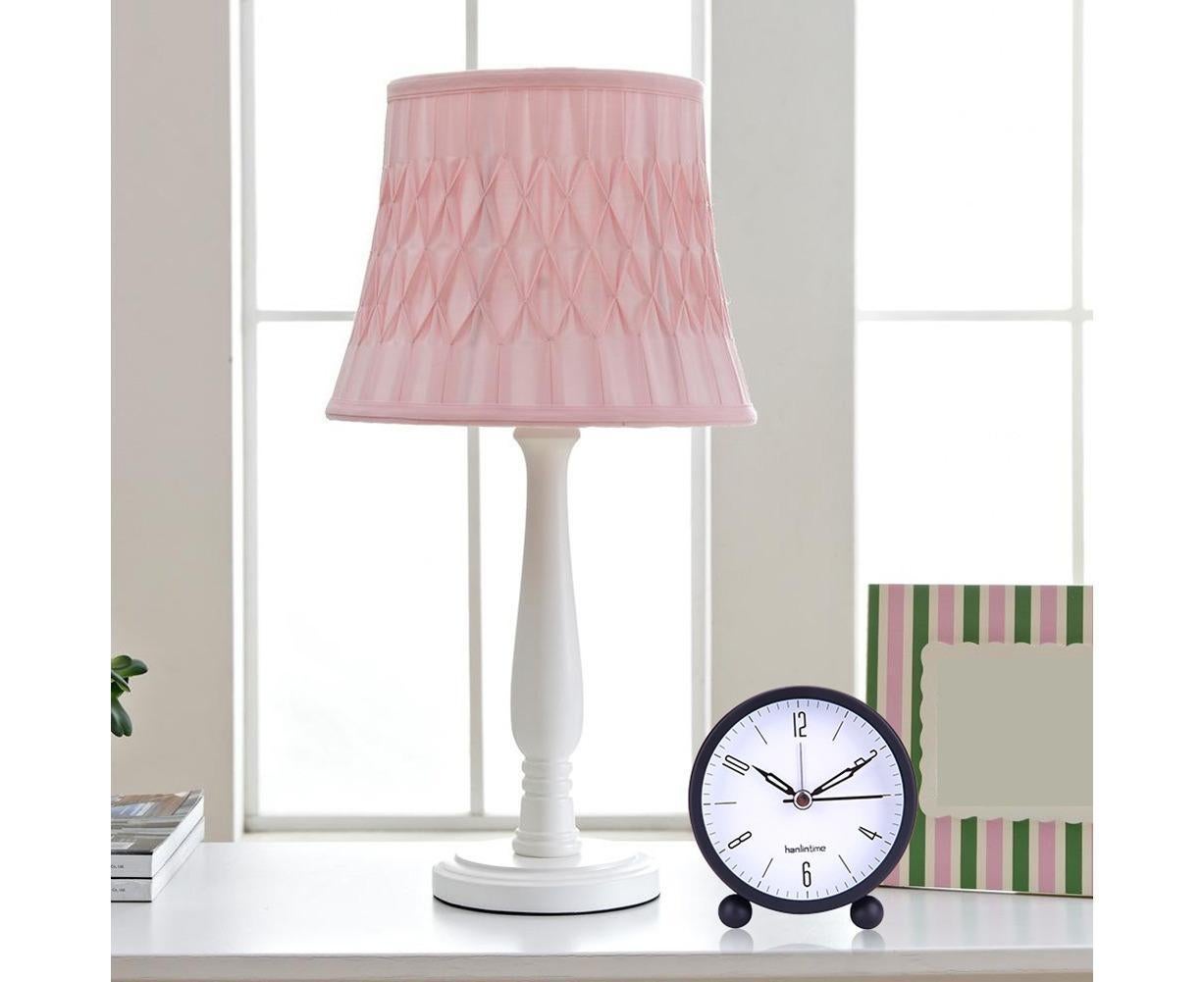 4inch Metal Round Alarm Clock Quiet Desktop Bedroom Battery Operated Timepiece - Black V1263-JX-225