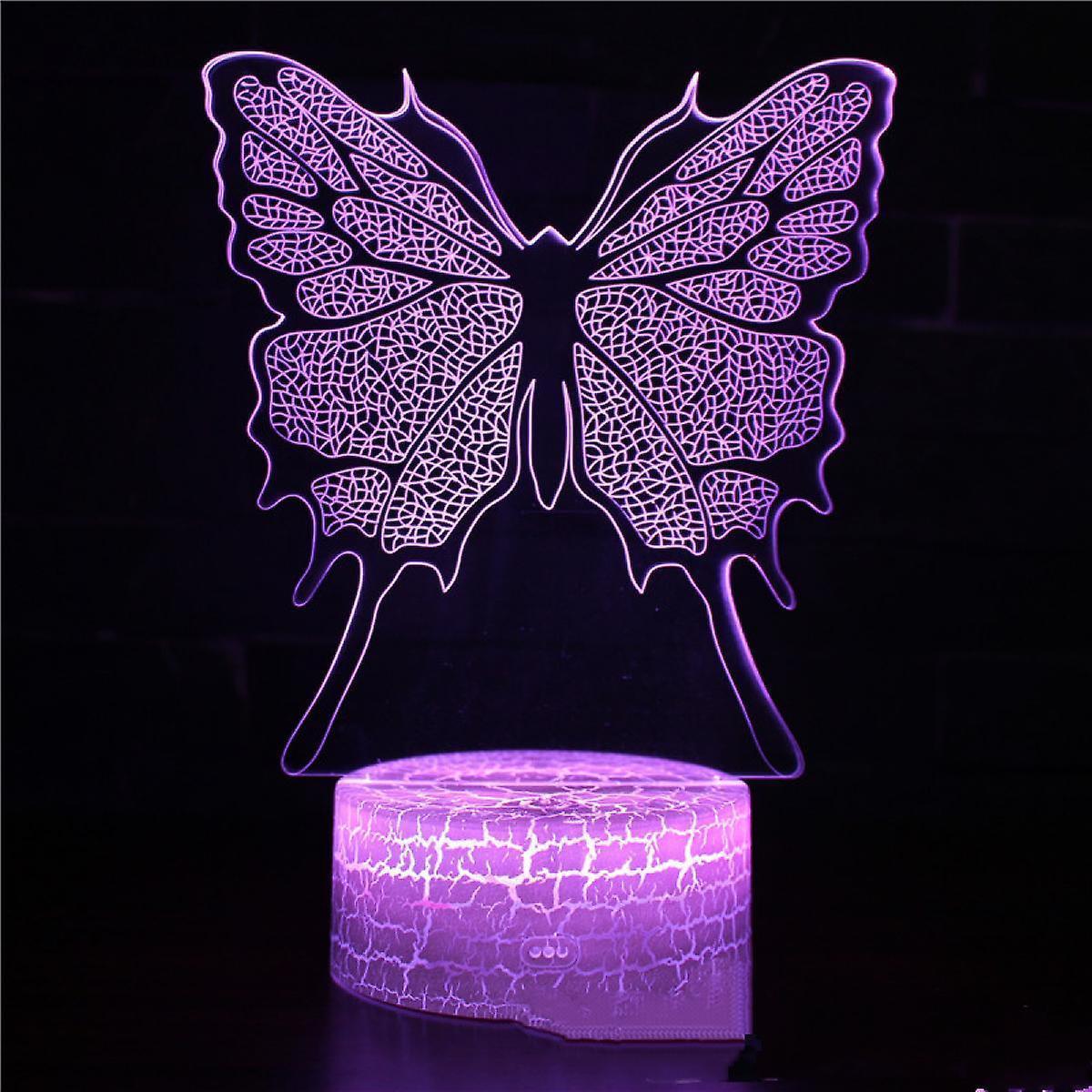 Butterfly Night Light, Birthday Gift For Girls 3D Illusion V1263-JX-2250