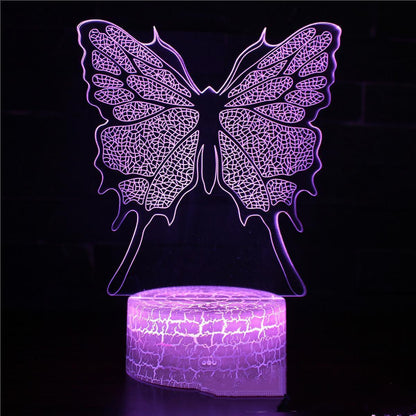 Butterfly Night Light, Birthday Gift For Girls 3D Illusion V1263-JX-2250