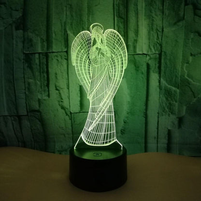 3D Angel Wing Night Light Lamp Illusion Night Ligh V1263-JX-2252
